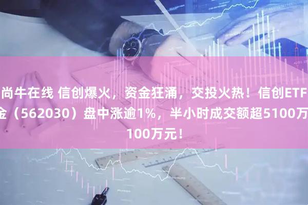 尚牛在线 信创爆火，资金狂涌，交投火热！信创ETF基金（562030）盘中涨逾1%，半小时成交额超5100万元！