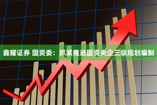 鑫耀证券 国资委：抓紧推进国资央企三级规划编制
